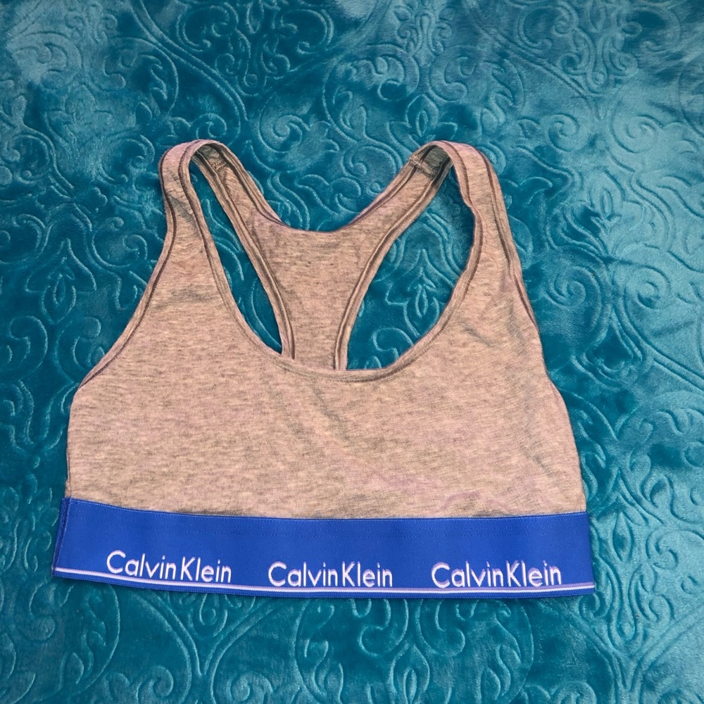 Calvin Klein blue/gray sports bra size s